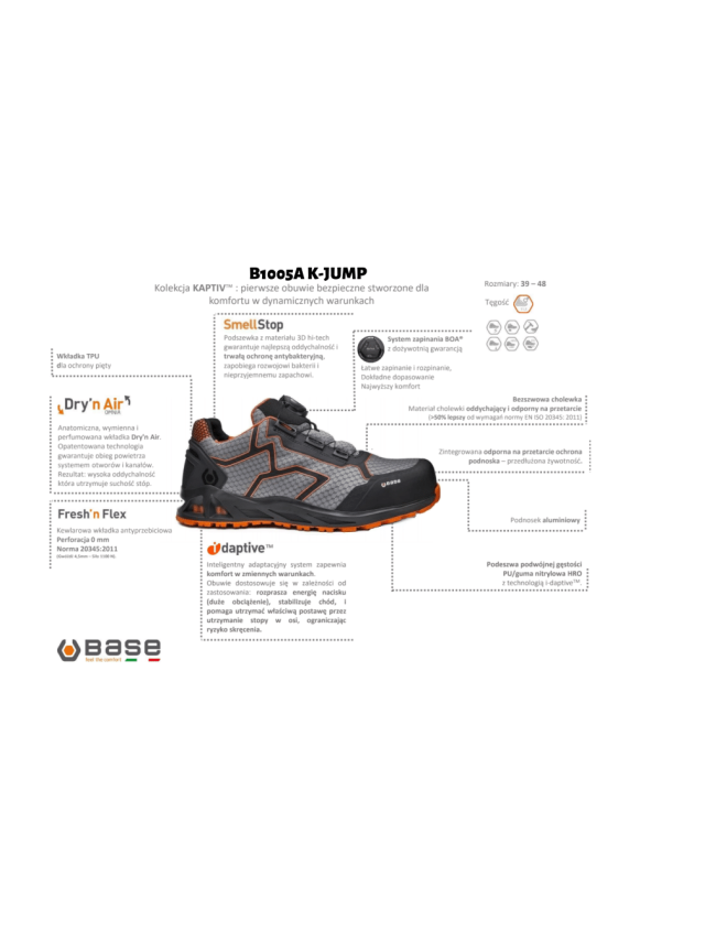 Półbuty robocze BASE K-JUMP S1P