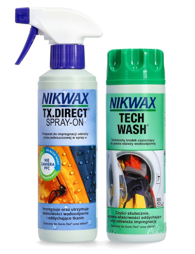 Zestaw do odzieży wodoodpornej Nikwax Twin: Tech Wash +