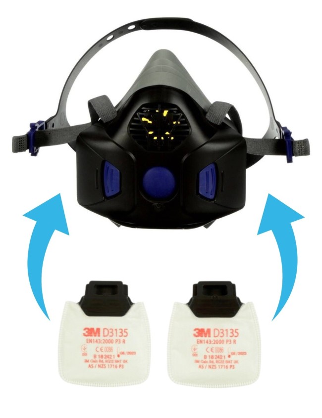 Filtr przeciwpyłowy do maski 3M D3135 Secure Click