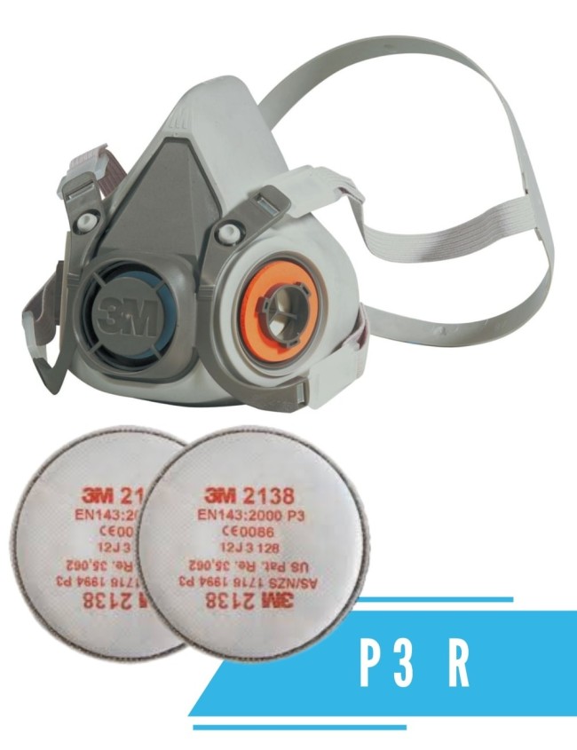 Sada respirátoru 3M 6000 s filtry 3M 2138 P3R