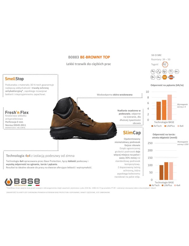 Buty robocze wysokie Base Be Browny Top S3