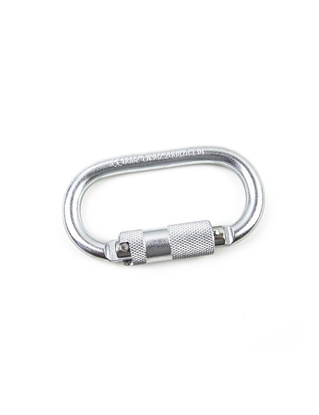 Oválná bezpečnostní karabina se šroubovacím uzávěrem