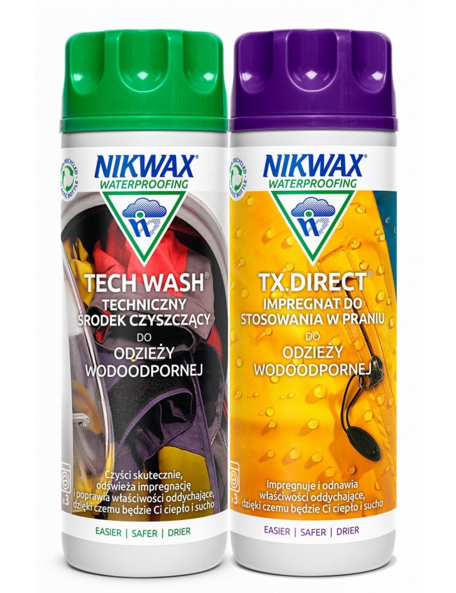 Sada na praní a péči o oděvy Nikwax Tech Wash a TX Direct