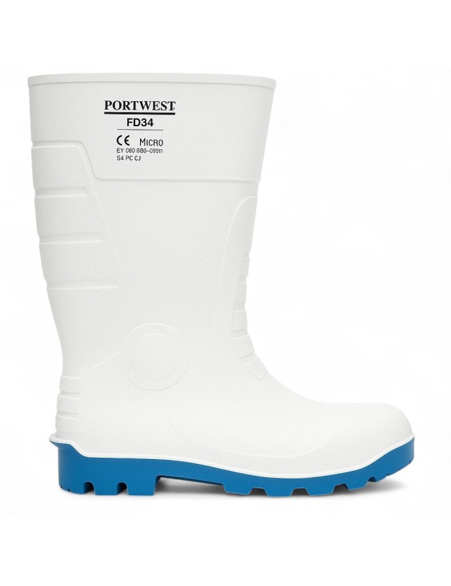 Bílé ochranné holínky s krytkou špičky FD84 S4 CI FO