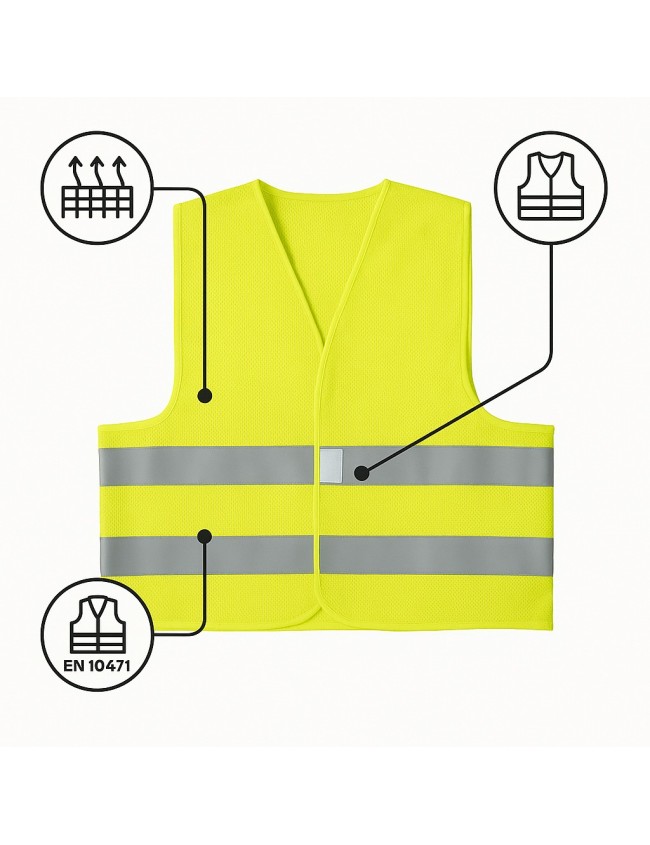 Kamizelka odblaskowa z siatki Prokam