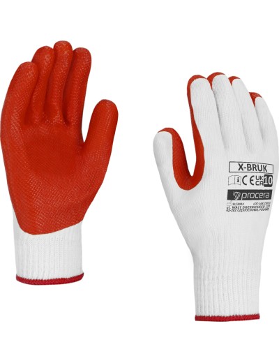 Pracovní rukavice X-BRUK na dlažbu, 12 párů