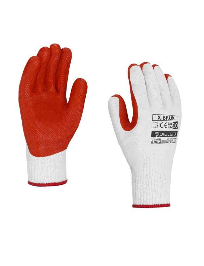 Pracovní rukavice X-BRUK na dlažbu, 12 párů