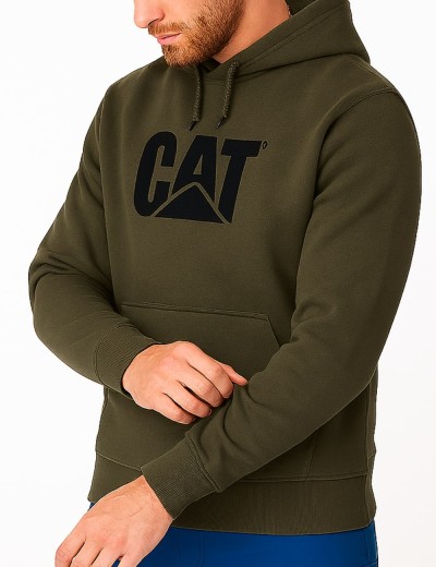 Mikina s kapucí CAT Trademark logo