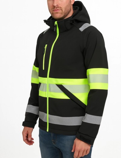 Reflexní Softshellová bunda Bosafety Valencia C1