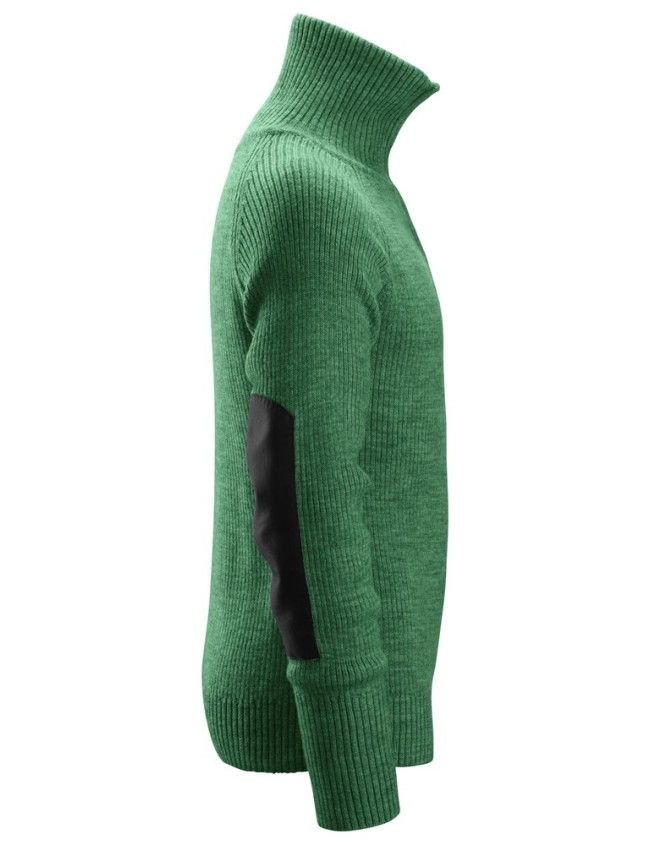 Sweter z wełny Snickers 2905 zielony