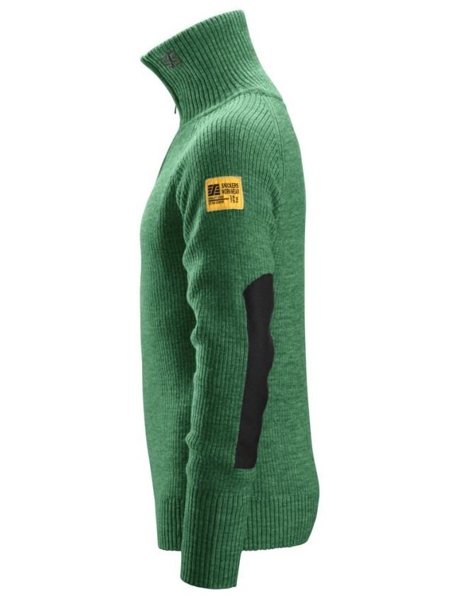 Sweter z wełny Snickers 2905 zielony