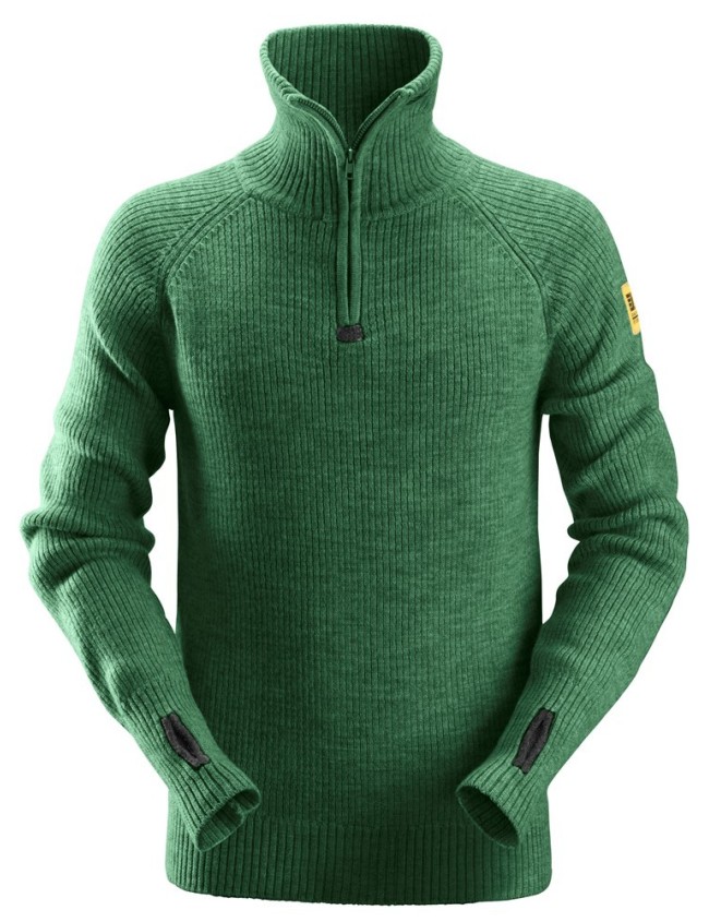 Vlněný svetr Snickers 2905 zelený