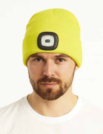 Zimní čepice s LED světlem