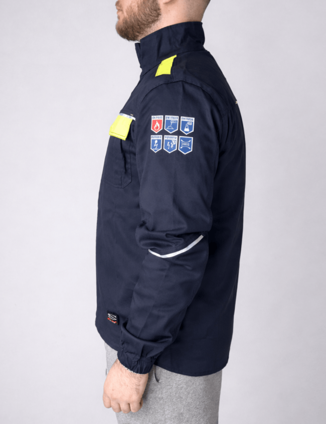 Reflexní bunda SIR Polytech s nehořlavou úpravou