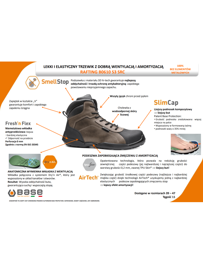 Trzewiki robocze BASE RAFTING TOP S3 SRC